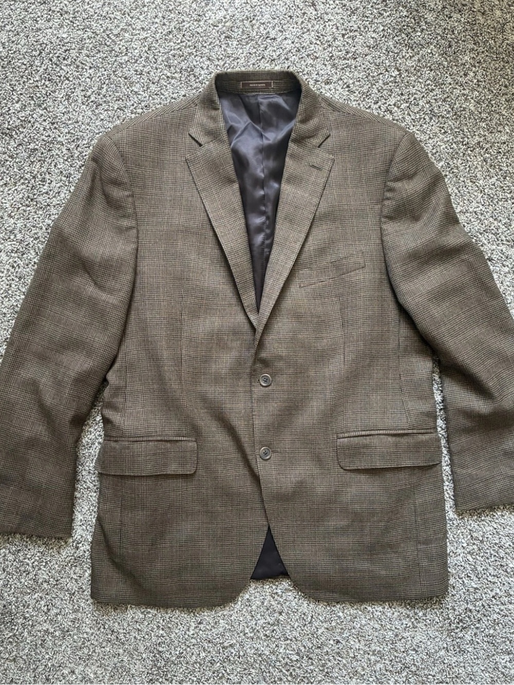 Peter Millar Men's Brown Glen Plaid Two-Button Blazer 42R